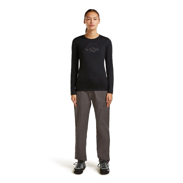 Bluza Termica Dama Icebreaker W Merino 200 Oasis Sunrise Summit Crew Bluza Termica Dama Icebreaker W Merino 200 Oasis Sunrise Summit Crew