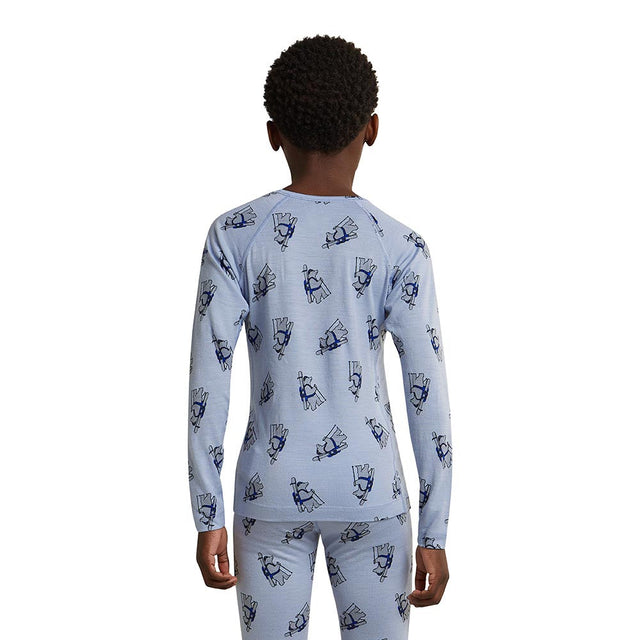 Bluza Termica Copii Icebreaker K Merino 200 Oasis Bear Tour AOP Crew Bluza Termica Copii Icebreaker K Merino 200 Oasis Bear Tour AOP Crew