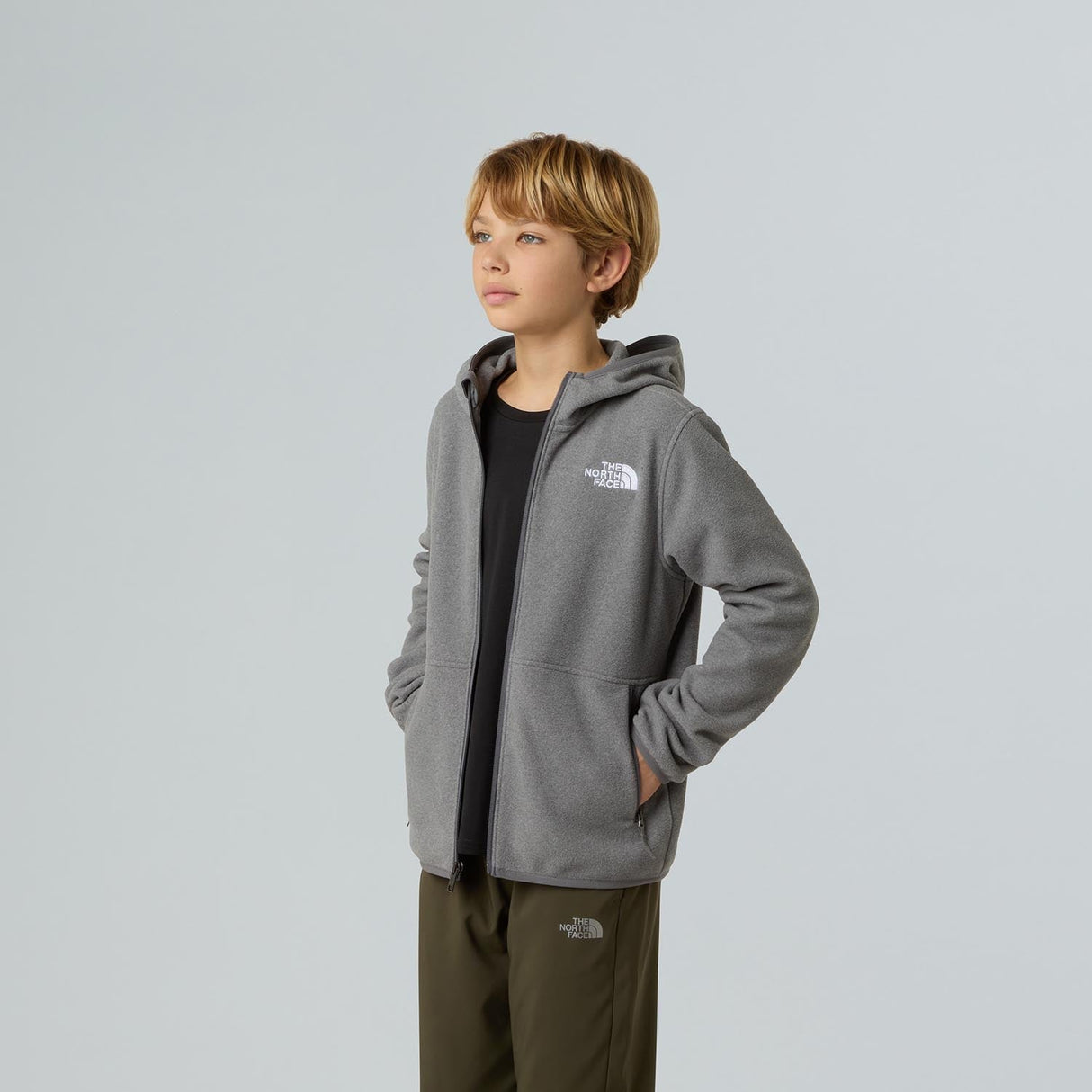 Polar Copii The North Face Teen Glacier Fz Hoodie Polar Copii The North Face Teen Glacier Fz Hoodie