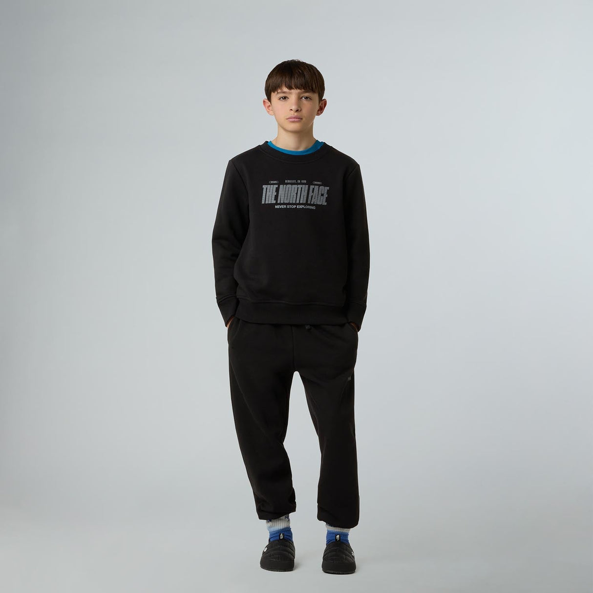 Bluza Baieti The North Face B Reflective Logo Relaxed Crew Bluza Baieti The North Face B Reflective Logo Relaxed Crew