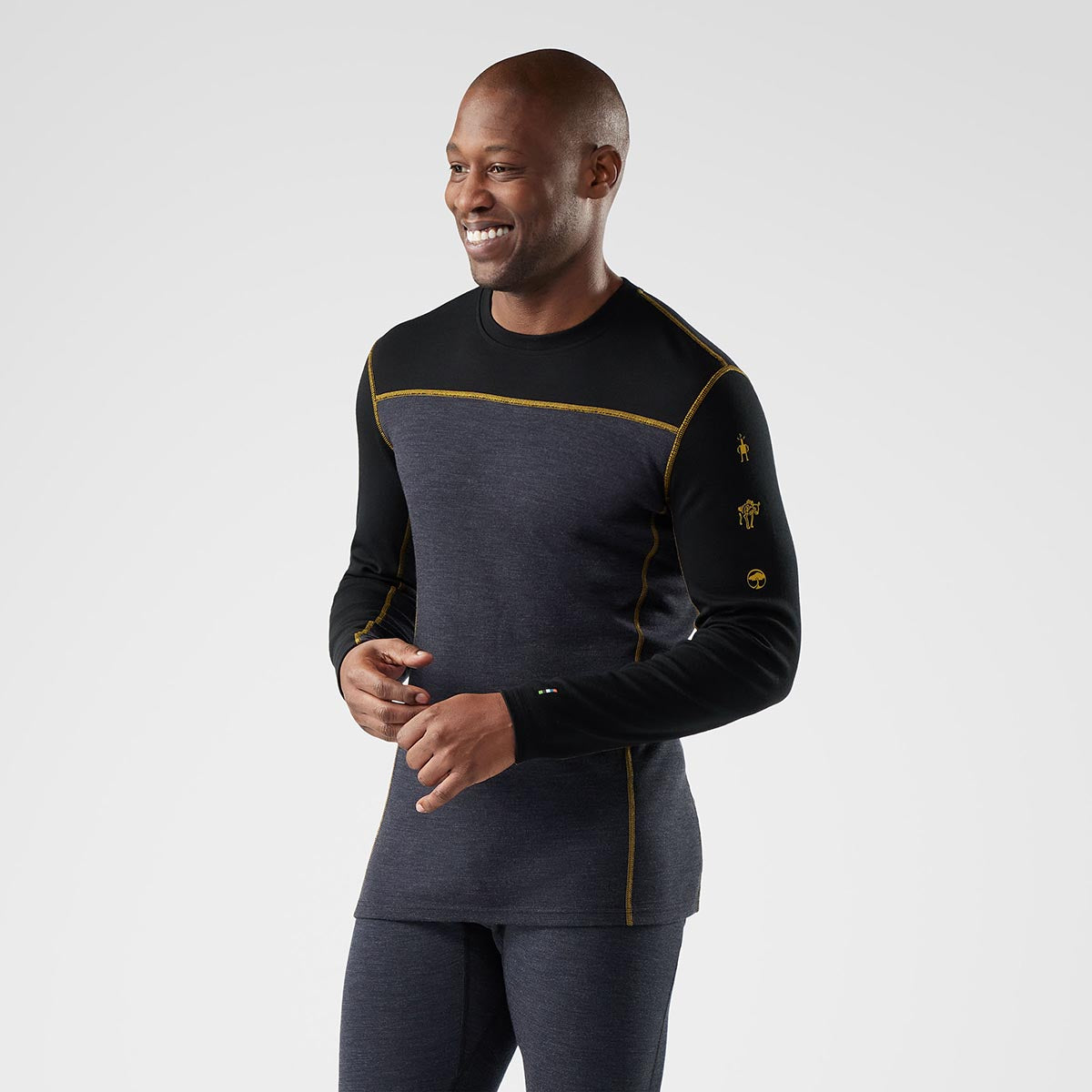 Bluza Corp Barbati Smartwool M Classic Thermal Merino Base Layer Colorblock Crew Bluza Corp Barbati Smartwool M Classic Thermal Merino Base Layer Colorblock Crew