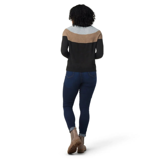 Bluza Femei Smartwool W Edgewood Colorblock Crew Sweater Bluza Femei Smartwool W Edgewood Colorblock Crew Sweater