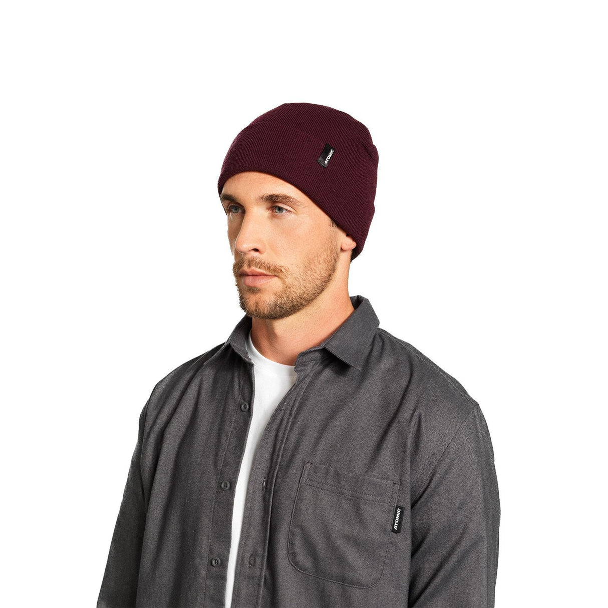 Caciula Unisex Atomic Alps Rolled Cuff Maroon Caciula Unisex Atomic Alps Rolled Cuff Maroon