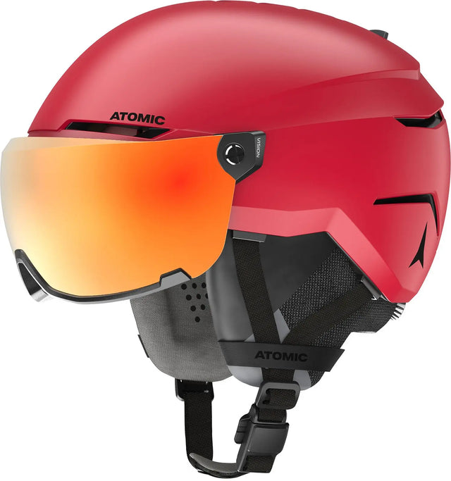 Casca Cu Ochelari Atomic Savor Amid Visor Hd Red Casca Cu Ochelari Atomic Savor Amid Visor Hd Red