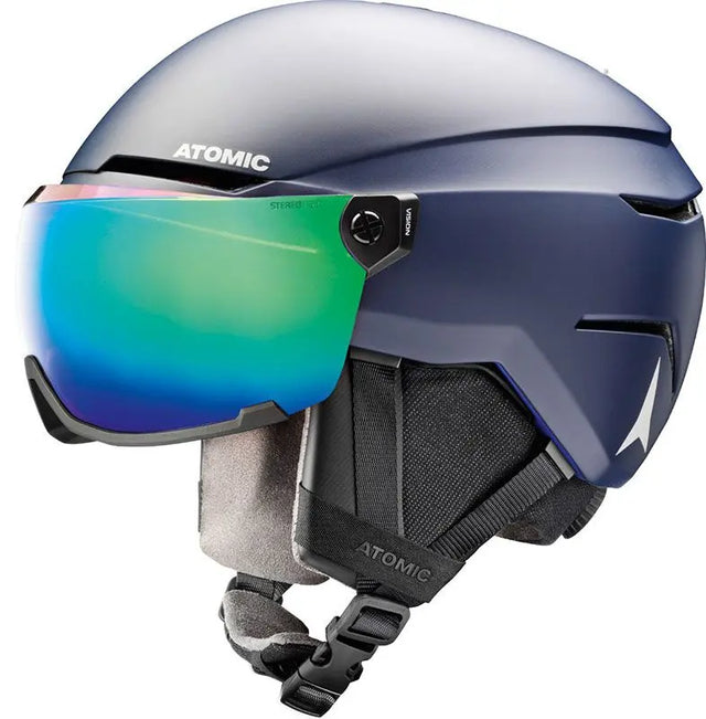 Casca Cu Ochelari Atomic Savor Visor Stereo Dark Blue Casca Cu Ochelari Atomic Savor Visor Stereo Dark Blue