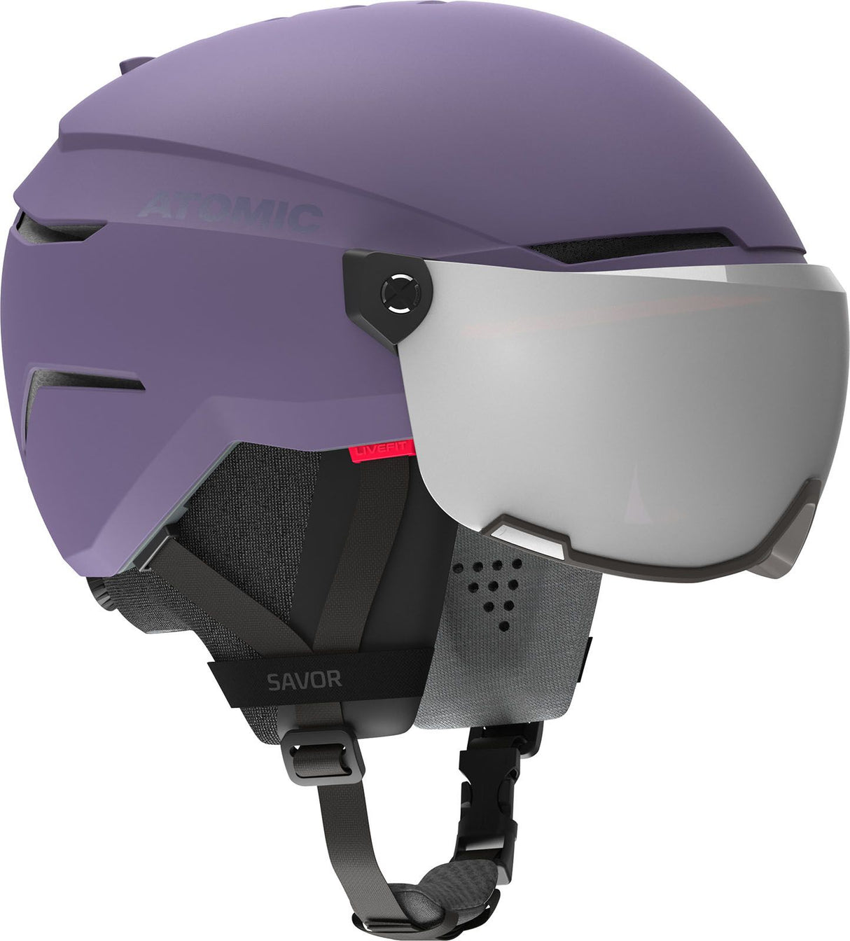 Casca Cu Ochelari Atomic Savor Visor Stereo Light Purple Casca Cu Ochelari Atomic Savor Visor Stereo Light Purple