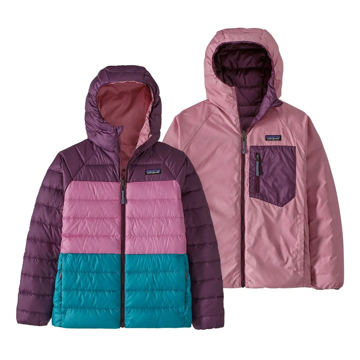 Geaca Copii Patagonia K Reversible Down Sweater Hoody   Geaca Copii Patagonia K Reversible Down Sweater Hoody