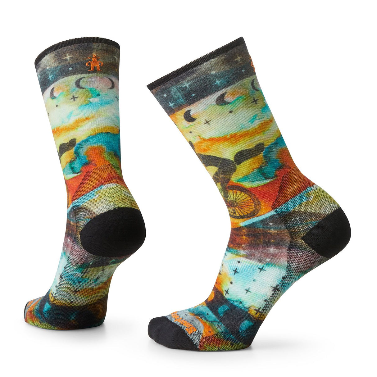 Sosete Femei Smartwool W Bike Zero Cushion Celestial Print Crew Sosete Femei Smartwool W Bike Zero Cushion Celestial Print Crew