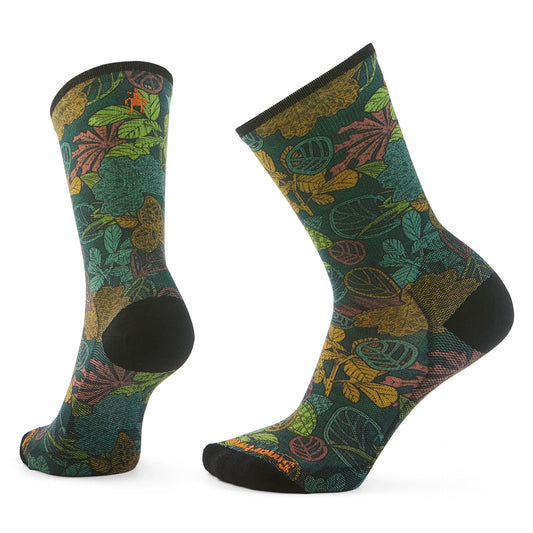 Sosete Smartwool Bike Zero Cushion Aloha Forest Print Crew   Sosete Smartwool Bike Zero Cushion Aloha Forest Print Crew