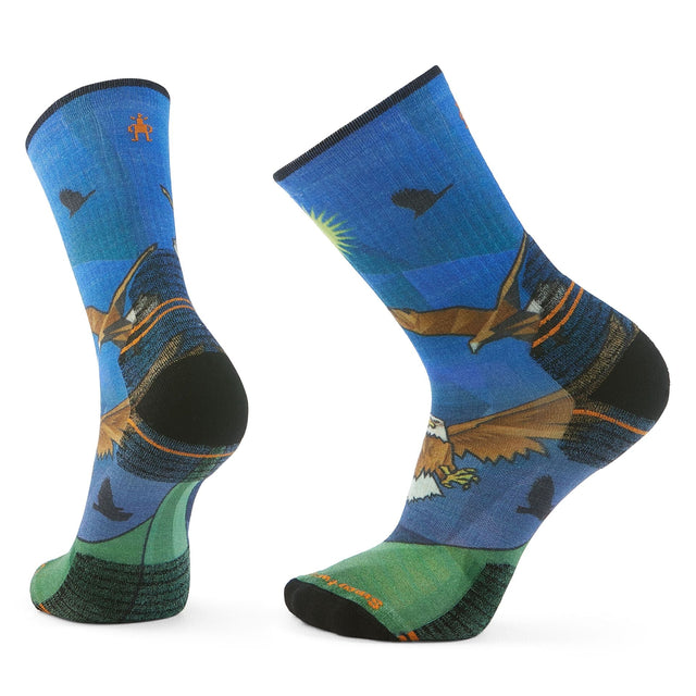 Sosete Smartwool Hike Targeted Cushion Eagle Print Crew   Sosete Smartwool Hike Targeted Cushion Eagle Print Crew
