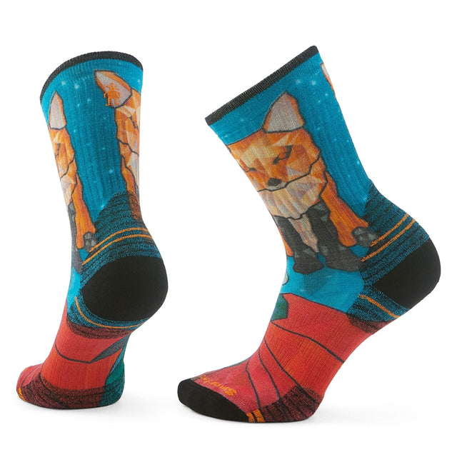 Sosete Smartwool W Hike Targeted Cushion Geo Fox Print Crew Sosete Smartwool W Hike Targeted Cushion Geo Fox Print Crew