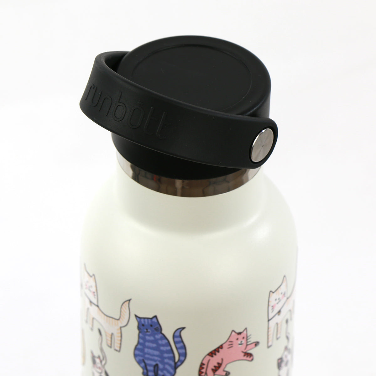 Sticla Termos Runbott Maria Ysasi - Cats Blanco 600ml   Sticla Termos Runbott Maria Ysasi - Cats Blanco 600ml