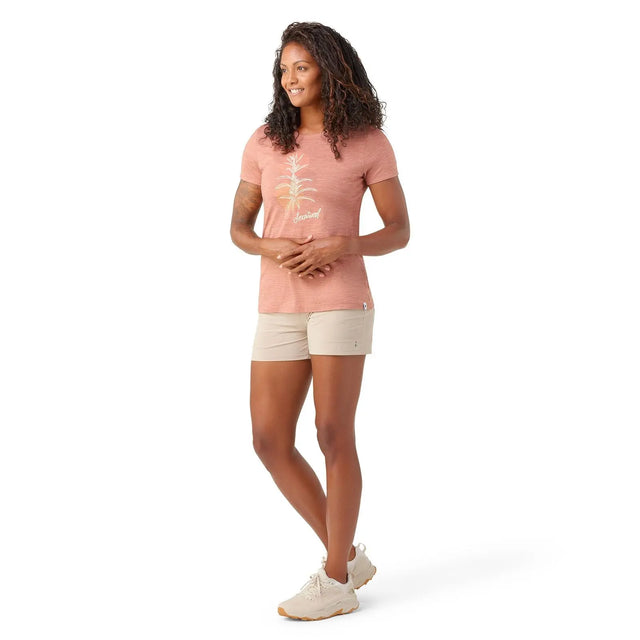 Tricou Femei Smartwool W Sage Plant Graphic Slim Fit Tricou Femei Smartwool W Sage Plant Graphic Slim Fit