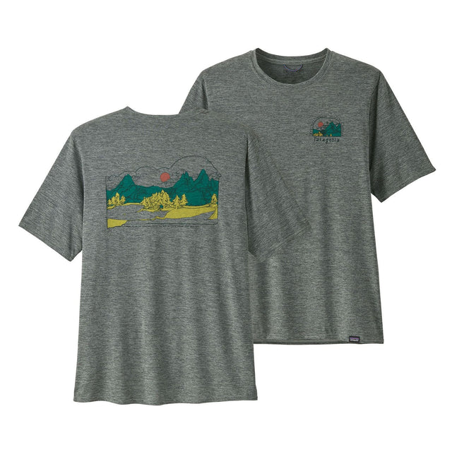 Tricou Patagonia M Capilene Cool Daily Graphic Lands Tricou Patagonia M Capilene Cool Daily Graphic Lands