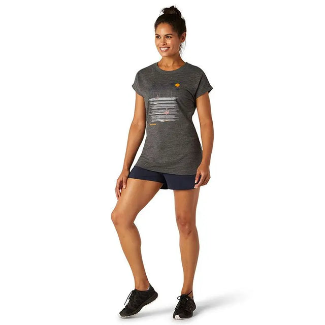 Tricou Smartwool W Merino 150 Sport Surfing Flamingos Tricou Smartwool W Merino 150 Sport Surfing Flamingos