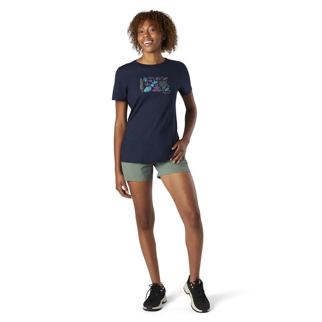 Tricou Smartwool W Merino Sport 150 Spring Leaves Graphic Tricou Smartwool W Merino Sport 150 Spring Leaves Graphic
