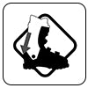  rear hook ski-walk mechanism