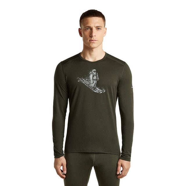 Bluza Termica Barbati Icebreaker M Merino 200 Oasis Skiing Yeti Crew   Bluza Termica Barbati Icebreaker M Merino 200 Oasis Skiing Yeti Crew