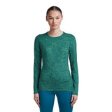 Bluza Termica Dama Icebreaker W Merino 200 Oasis Moss Bloom AOP Crew   Bluza Termica Dama Icebreaker W Merino 200 Oasis Moss Bloom AOP Crew