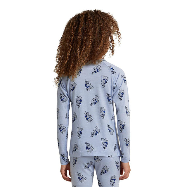 Bluza Termica Copii Icebreaker K Merino 200 Oasis Bear Tour AOP Crew   Bluza Termica Copii Icebreaker K Merino 200 Oasis Bear Tour AOP Crew