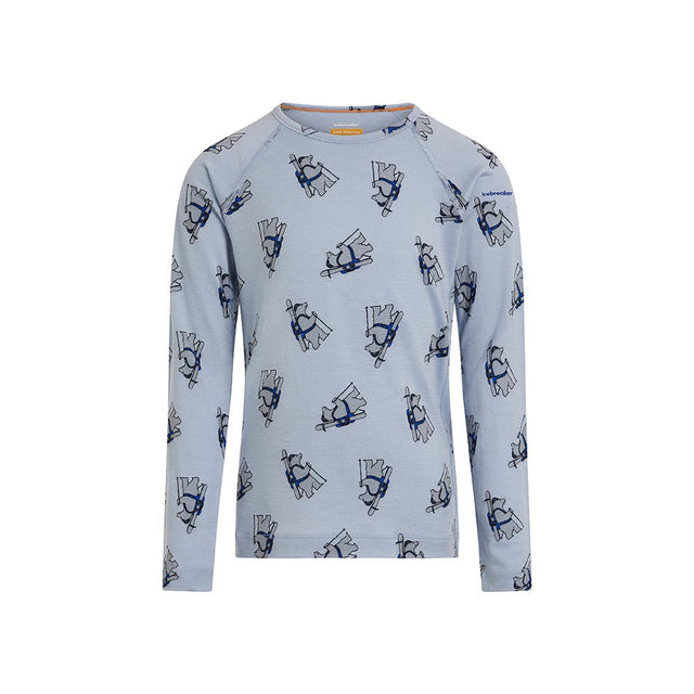 Bluza Termica Copii Icebreaker K Merino 200 Oasis Bear Tour AOP Crew   Bluza Termica Copii Icebreaker K Merino 200 Oasis Bear Tour AOP Crew