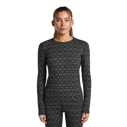 Bluza Termica Dama Icebreaker W Merino 260 Oasis Vertex Alpine Geo Crew   Bluza Termica Dama Icebreaker W Merino 260 Oasis Vertex Alpine Geo Crew