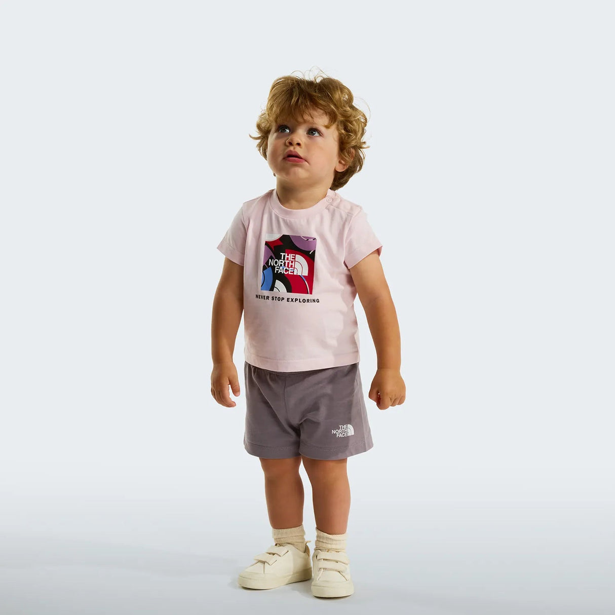 Set Copii Tricou & Pantaloni Scurti The North Face Baby Box NSE Play Regular Cotton Graphic   Set Copii Tricou & Pantaloni Scurti The North Face Baby Box NSE Play Regular Cotton Graphic