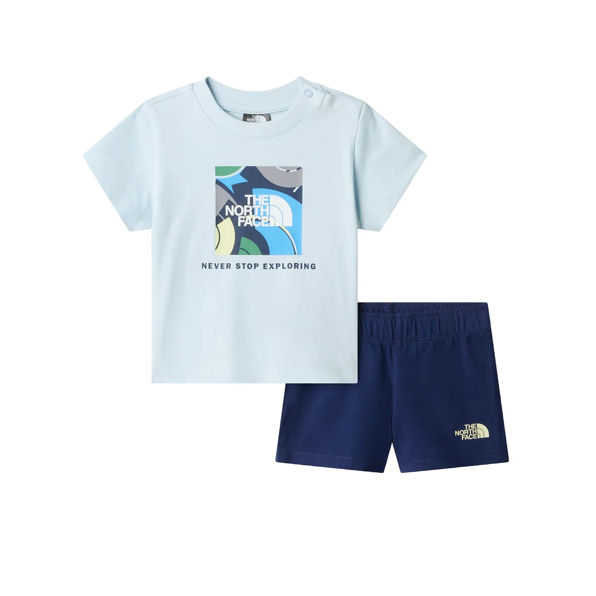 Set Copii Tricou & Pantaloni Scurti The North Face Baby Box NSE Play Regular Cotton Graphic   Set Copii Tricou & Pantaloni Scurti The North Face Baby Box NSE Play Regular Cotton Graphic