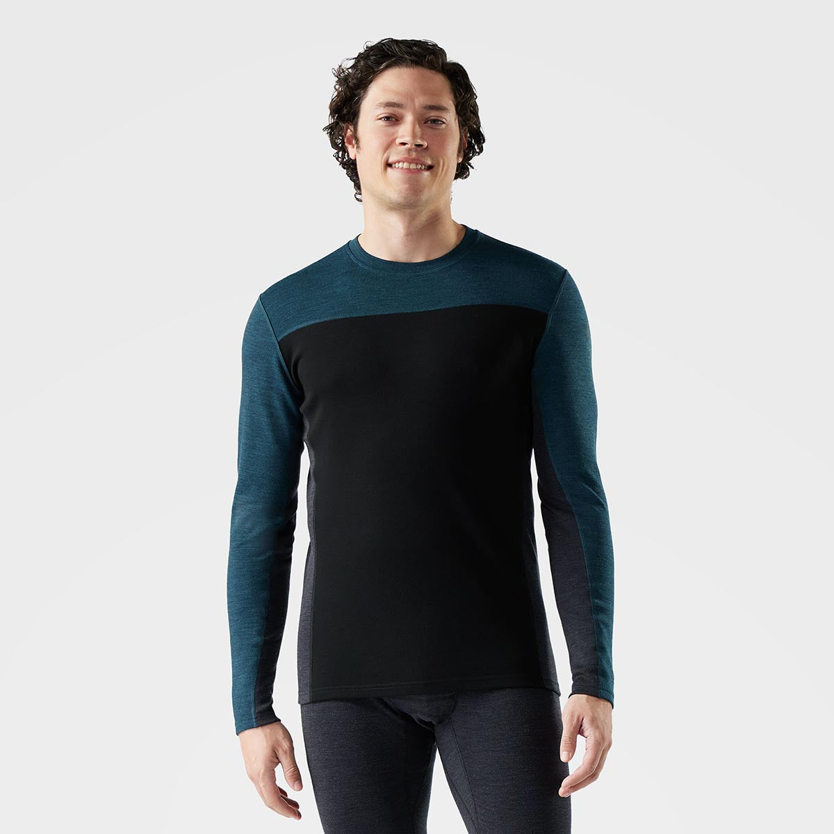 Bluza Corp Barbati Smartwool M Classic Thermal Merino Base Layer Colorblock Crew   Bluza Corp Barbati Smartwool M Classic Thermal Merino Base Layer Colorblock Crew