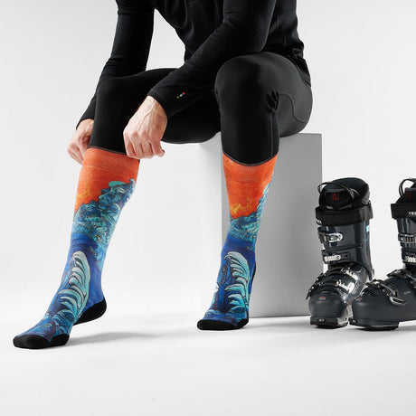 Sosete Schi Barbati Smartwool Ski Targeted Cushion Winter Haze Print OTC   Sosete Schi Barbati Smartwool Ski Targeted Cushion Winter Haze Print OTC