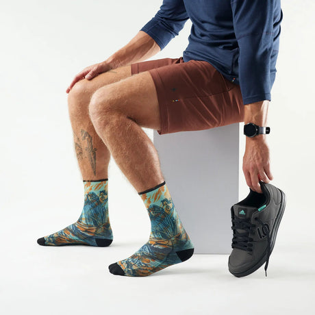 Sosete Barbati Smartwool Bike Rugged Ride Print Crew Zero Cushion   Sosete Barbati Smartwool Bike Rugged Ride Print Crew Zero Cushion