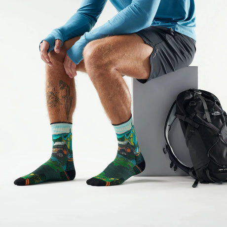 Sosete Barbati Smartwool Hike Trail Trekker Print Crew Targeted Cushion   Sosete Barbati Smartwool Hike Trail Trekker Print Crew Targeted Cushion