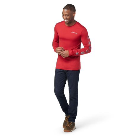 Bluza Barbati Smartwool M Patches Graphic Slim Fit   Bluza Barbati Smartwool M Patches Graphic Slim Fit