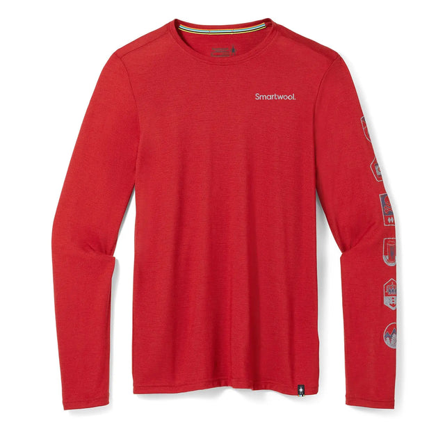 Bluza Barbati Smartwool M Patches Graphic Slim Fit   Bluza Barbati Smartwool M Patches Graphic Slim Fit