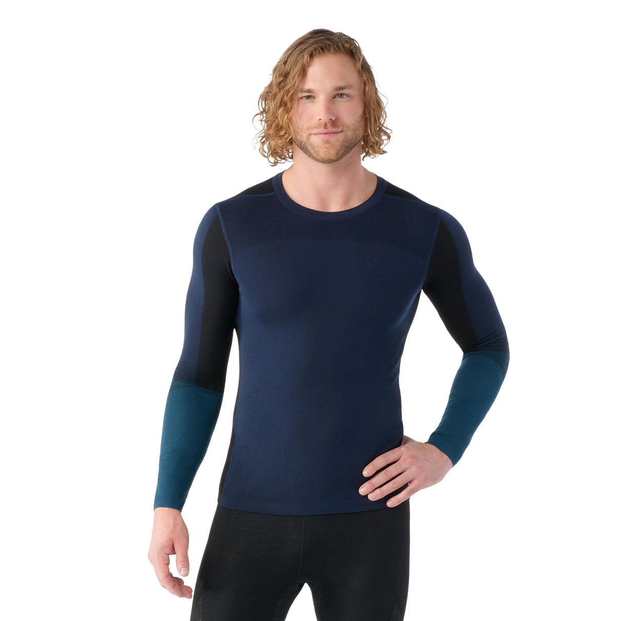 Bluza Corp Barbati Smartwool M Intraknit Thermal Merino Colorblock Crew   Bluza Corp Barbati Smartwool M Intraknit Thermal Merino Colorblock Crew