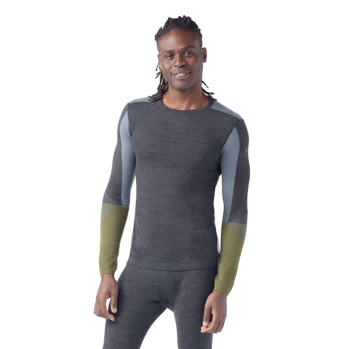 Bluza Corp Barbati Smartwool M Intraknit Thermal Merino Colorblock Crew   Bluza Corp Barbati Smartwool M Intraknit Thermal Merino Colorblock Crew