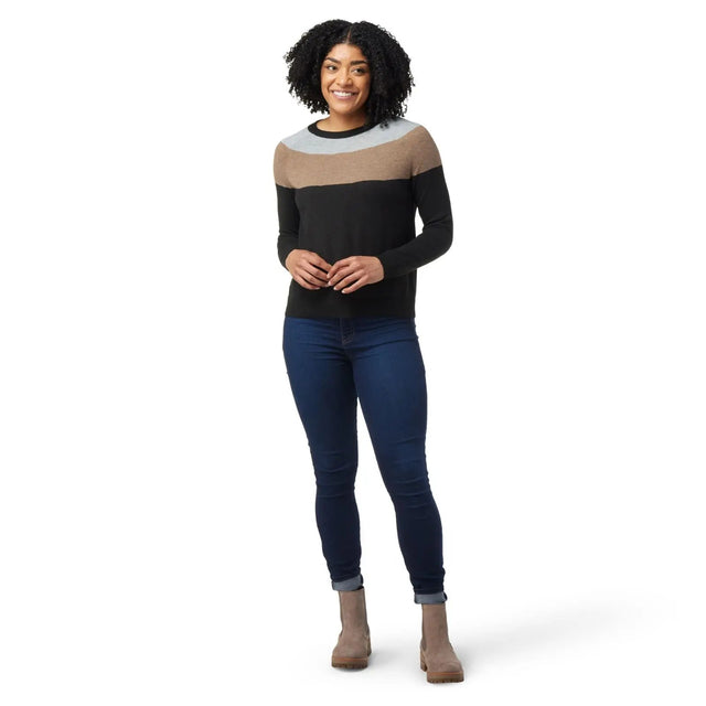 Bluza Femei Smartwool W Edgewood Colorblock Crew Sweater   Bluza Femei Smartwool W Edgewood Colorblock Crew Sweater