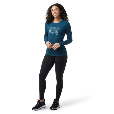 Bluza Femei Smartwool W Wilderness Summit Graphic Slim Fit   Bluza Femei Smartwool W Wilderness Summit Graphic Slim Fit