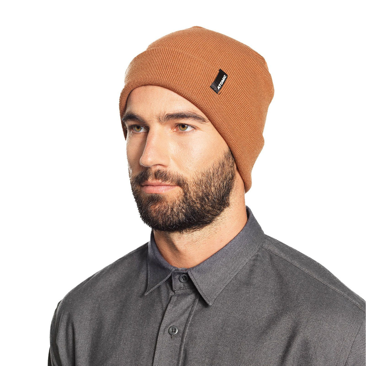 Caciula Unisex Atomic Alps Rolled Cuff Brown