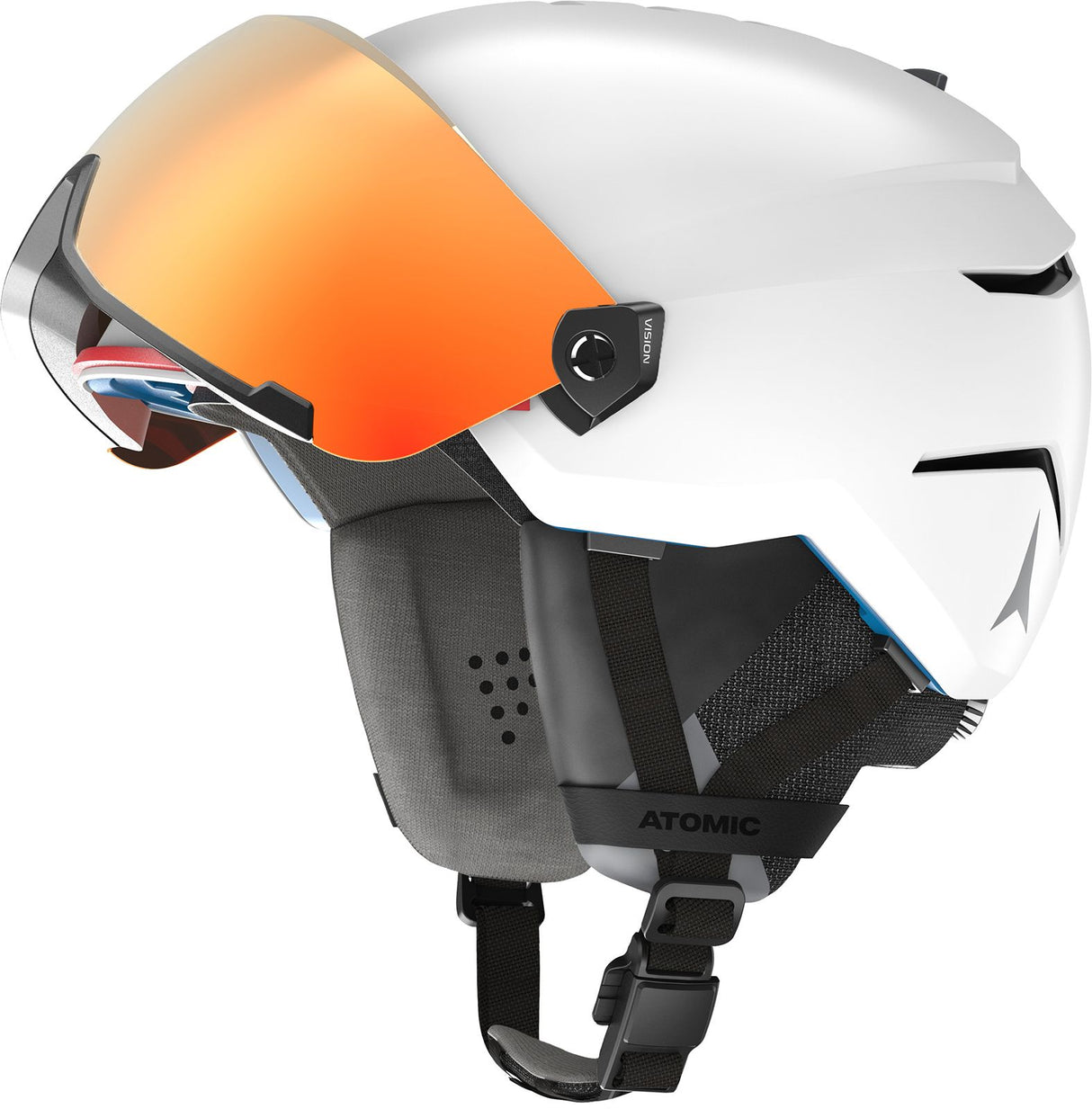 Casca Cu Ochelari Atomic Savor Amid Visor Hd White