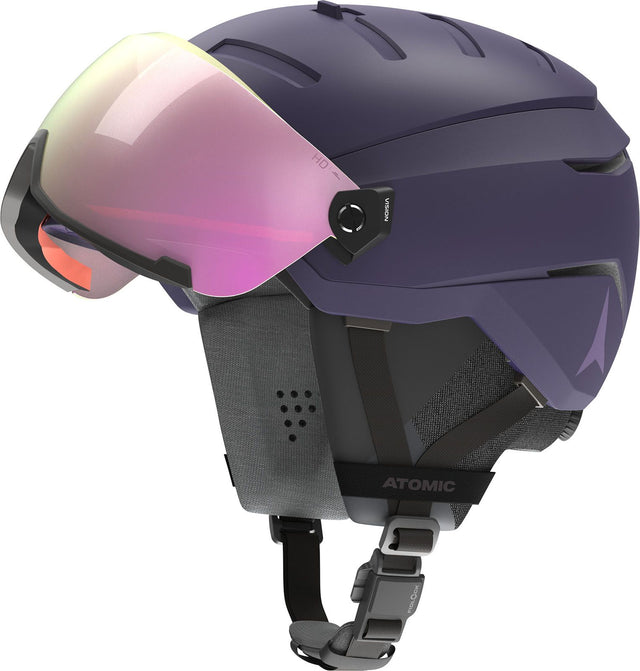 Casca Cu Ochelari Atomic Savor Gt Amid Visor Hd Purple   Casca Cu Ochelari Atomic Savor Gt Amid Visor Hd Purple