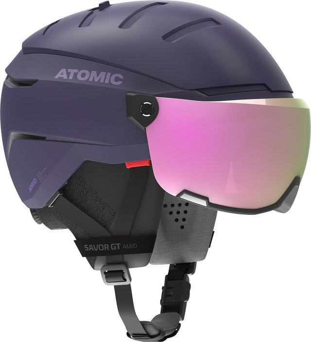 Casca Cu Ochelari Atomic Savor Gt Amid Visor Hd Purple   Casca Cu Ochelari Atomic Savor Gt Amid Visor Hd Purple