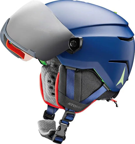 Casca Cu Ochelari Atomic Savor Visor Jr Blue   Casca Cu Ochelari Atomic Savor Visor Jr Blue