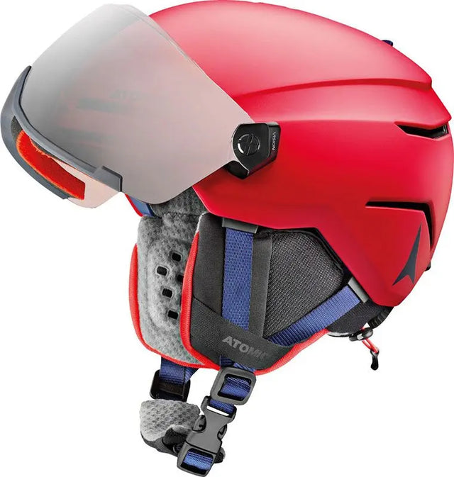 Casca Cu Ochelari Copii Atomic Savor Visor Jr Red   Casca Cu Ochelari Copii Atomic Savor Visor Jr Red