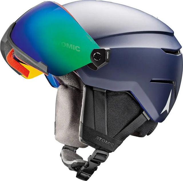 Casca Cu Ochelari Atomic Savor Visor Stereo Dark Blue   Casca Cu Ochelari Atomic Savor Visor Stereo Dark Blue