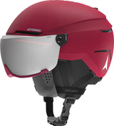 Casca Cu Ochelari  Atomic Savor Visor Stereo Dark Red   Casca Cu Ochelari  Atomic Savor Visor Stereo Dark Red