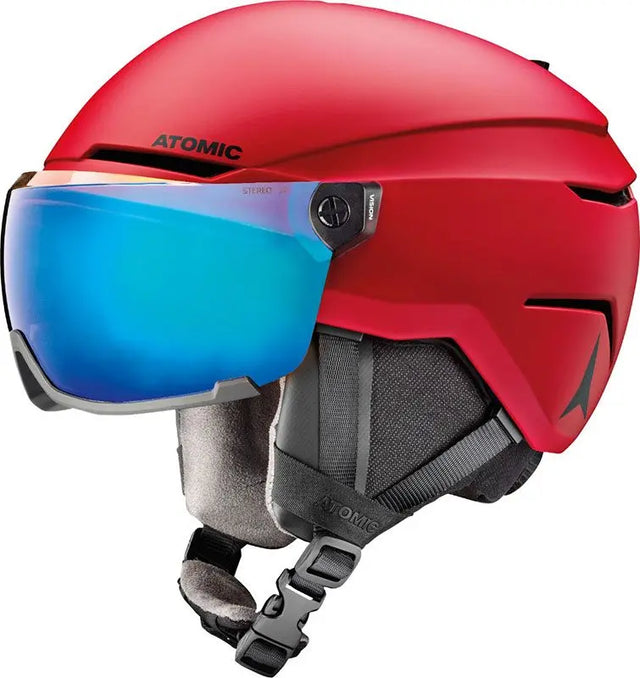 Casca Cu Ochelari Atomic Savor Visor Stereo Red   Casca Cu Ochelari Atomic Savor Visor Stereo Red