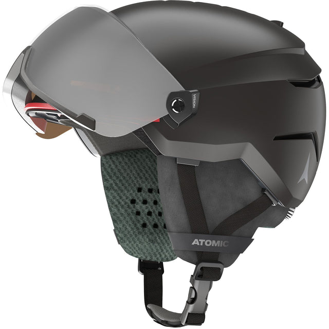 Casca Cu Ochelari Copii Atomic Savor Visor Jr Black   Casca Cu Ochelari Copii Atomic Savor Visor Jr Black