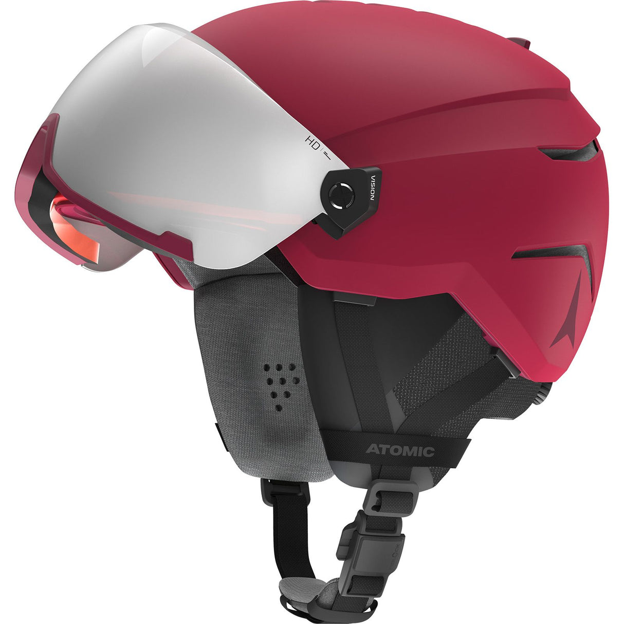 Casca Cu Ochelari Unisex Atomic Savor Amid Visor Hd Dark Red