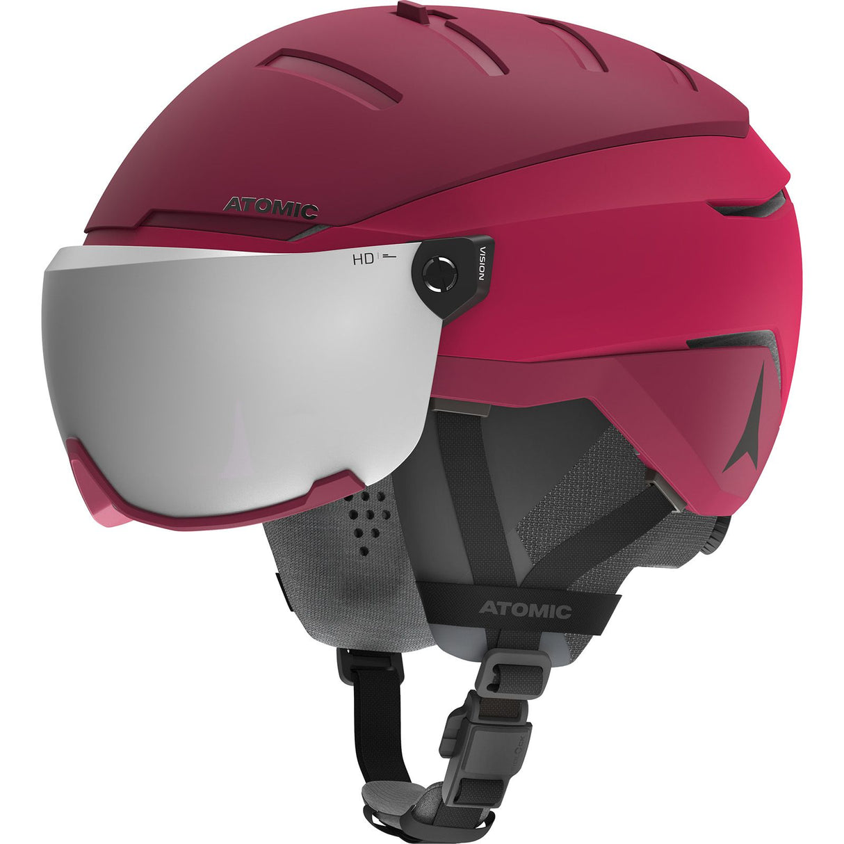 Casca Cu Ochelari Unisex Atomic Savor Gt Amid Visor Hd Dark Red